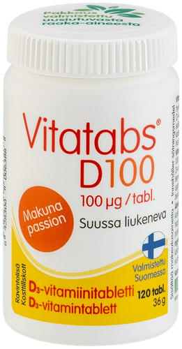 Vitatabs D100百香果维生素D3片 120 tabl