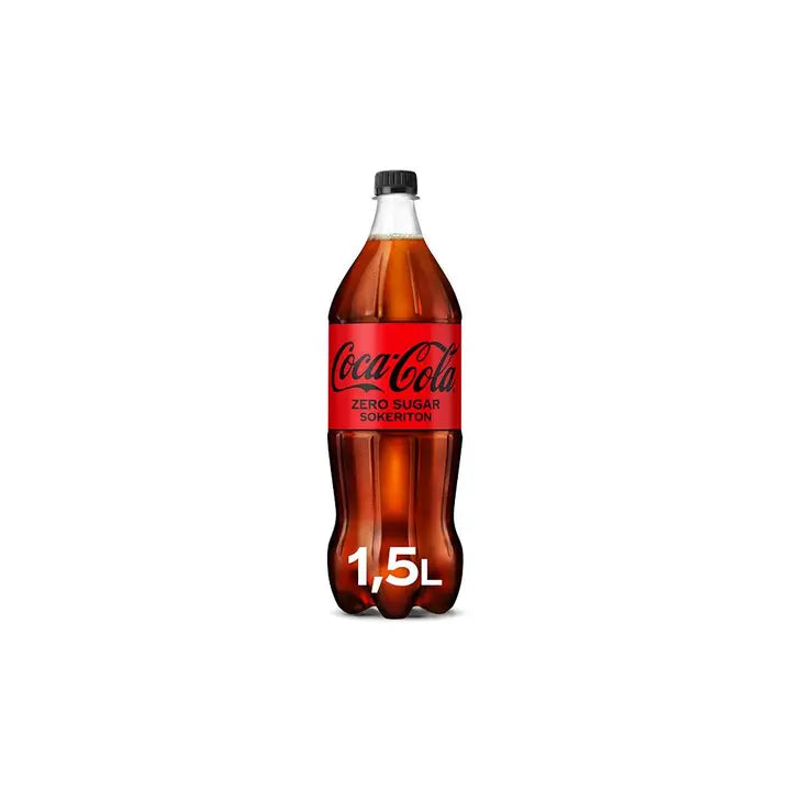 Coca-Cola Zero Sugar virvoitusjuoma muovipullo 1,5 L|Coca-Cola 零糖软饮料塑料瓶 1,5 L