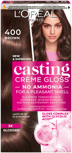 L'Oréal Paris Casting Crème Gloss 400 Brown Keskiruskea kevytväri 1kpl