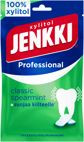 Jenkki Professional 经典留兰香全木糖醇口香糖 90g|Jenkki Professional Classic Spearmint täysksylitolipurukumi 90g