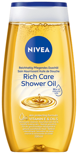 NIVEA 200ml Rich Caring Shower Oil -suihkuöljy