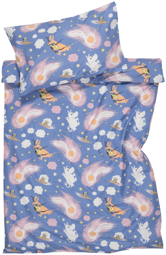 Moomin Arabia 姆明儿童床品套装 120x160 太空图案 GOTS