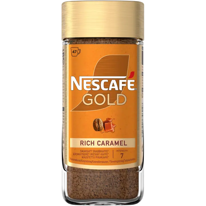 Nescafé Gold Caramel 95g erikoispikakahvi|Nescafé 金焦糖95克特级速溶咖啡
