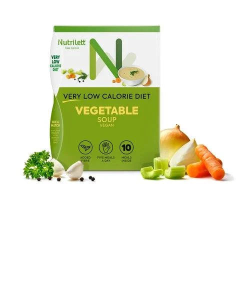 Nutrilett 蔬菜汤 - 蔬菜汤 10袋装 - 日期08/2026|Nutrilett Vegetable Soup - Kasviskeitto 10 annospussia - Päiväys 08/2026