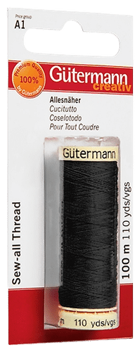 Gütermann 通用缝纫线100米涤纶,黑色