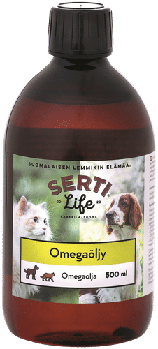 SertiLife omegaöljy koirille ja kissoille 500 ml