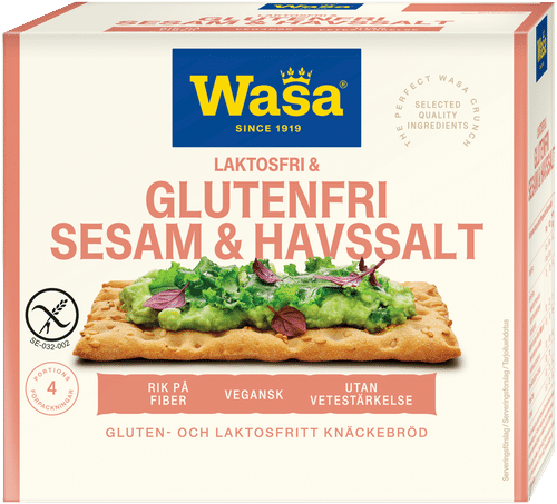 Wasa 芝麻海盐无麸质无乳糖脆饼 240g|Wasa seesami&merisuola gluteeniton ja laktoositon näkkileipä 240g