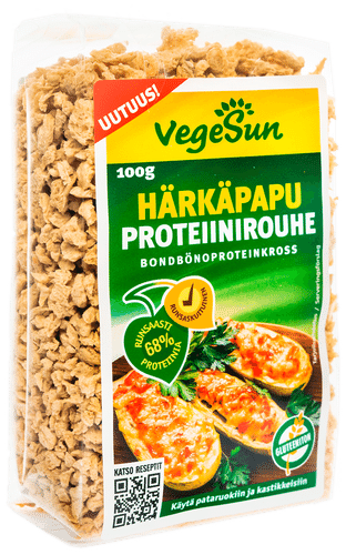 VegeSun 蚕豆蛋白碎 100g|VegeSun Härkäpapuproteiinirouhe 100g