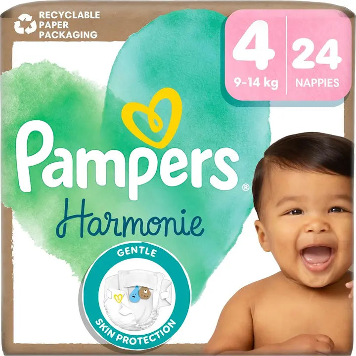 Pampers Harmonie S4 9-14 kg 24kpl vaippa|Pampers Harmonie S4 9-14公斤24片尿布
