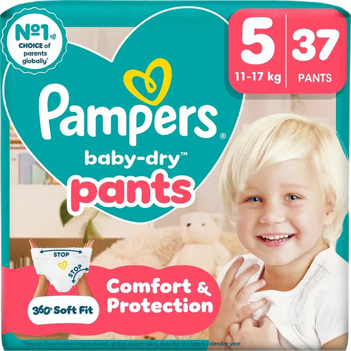 Pampers Baby Dry Pants S5 11-17kg 37kpl housuvaippa|Pampers 婴儿干爽裤 S5 11-17公斤 37片裤尿布