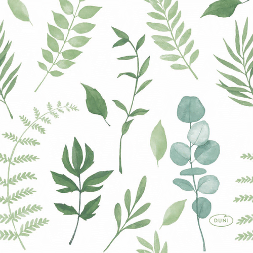 Tissue-lautasliina 24 x 24 cm Greenery 3-krs, 240 kpl/ltk (12 x 20 kpl)