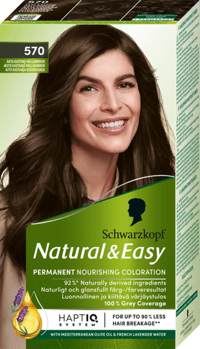 Schwarzkopf Natural & Easy 570 自然栗色中棕色染发剂
