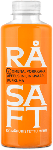 Råsaft Omena Porkkana Appelsiini Inkivääri Kurkuma 700 ml|Råsaft 苹果 胡萝卜 橙子 生姜 姜黄 700 ml