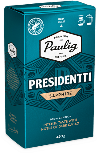 Presidentti Paulig President 蓝宝石咖啡滤纸研磨 450g