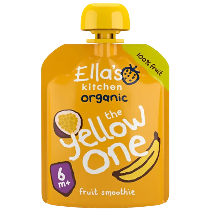 Ella's Kitchen The Yellow One, Keltainen hedelmäsmoothie alkaen 6kk LUOMU 90g|Ella´s Kitchen Ella's Kitchen The Yellow One,黄色水果冰沙 6 个月有机 90g