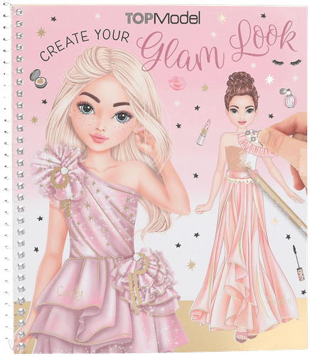 TOPModel Dress Me Up Tarra- ja värityskirja GLAM LOOK