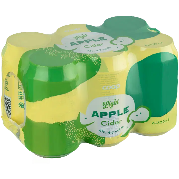 6 x Coop omenasiideri light 4,7 % 0,33 l tlk|Coop 6 x Coop 淡度苹果饮品 4.7% 总计 0.33 升