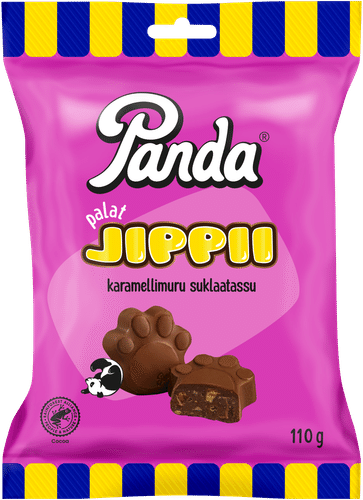 Panda 吉皮焦糖碎巧克力爪 110g|Panda Palat Jippii karamellimuru suklaatassu 110g