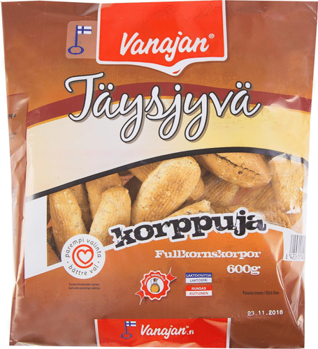 Vanajan Keksit 瓦纳扬全麦脆饼 600g|Vanajan Täysjyväkorppu 600g