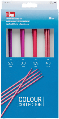 Prym 袜针套装20cm,3种尺寸,铝制,2.5-3.0-3.5 4,0 mm