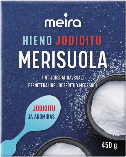 Meira 细海盐 加碘 450g|Meira Merisuola hieno jodioitu 450g