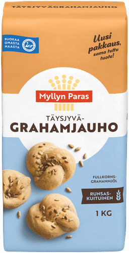 Myllyn Paras Graham Täysjyvävehnäjauho 1kg|Myllyn Paras 全麦面粉 1kg