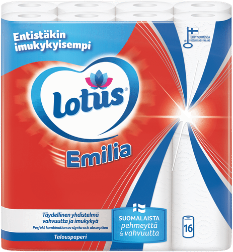 Lotus Emilia 白色厨房纸巾 16卷