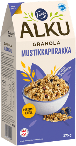 Fazer Alku Mustikkapiirakka granola 375 g|Fazer Alku 蓝莓派格兰诺拉 375 g