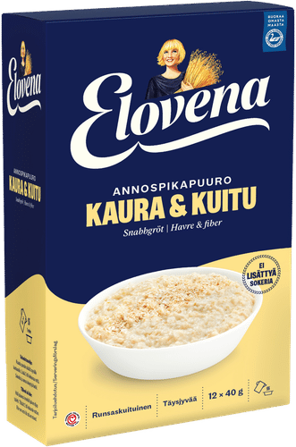 Elovena 480g kaura & kuitu annospikapuuro|Elovena 480克燕麦纤维即食粥