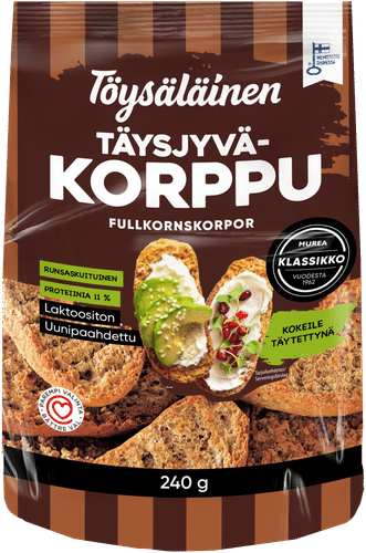 Töysäläinen täysjyväkorppu 240g