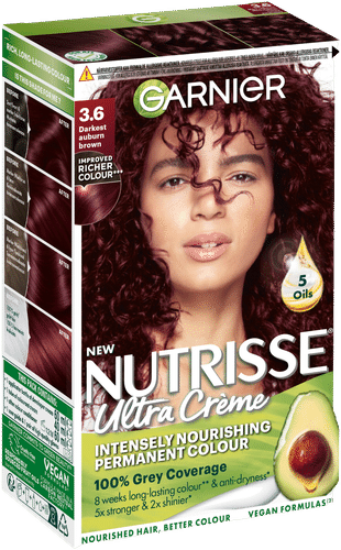 Garnier Nutrisse Ultra Creme 3.6 Darkest Auburn Brown Tumma Punaruskea kestoväri 1kpl
