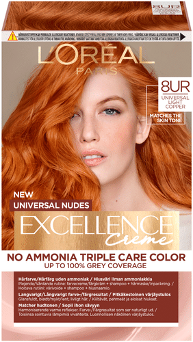 L'Oréal Paris Excellence Creme Universal Nudes 巴黎欧莱雅 Excellence Universal Nudes 8UC 浅铜 无氨染发剂 1件