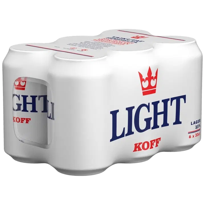 6-pack Koff Light Lager olut 3,5 % tölkki 0,33 L|Koff 6 罐装 Koff 淡色拉格饮料 3.5% 罐装 0,33 L