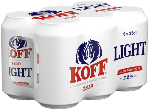 Koff 6罐装Koff淡麦芽饮品3.5%罐装 0,33 L