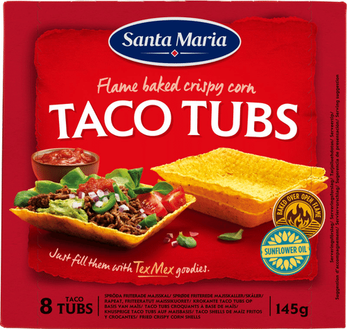 Santa Maria 塔可碗玉米饼壳 8片 145 g|Santa Maria Taco Tubs tacokuoret 8 kpl, 145 g