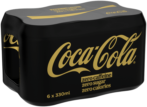 Coca-Cola 6罐装 可口可乐零糖无咖啡因汽水 0,33 L