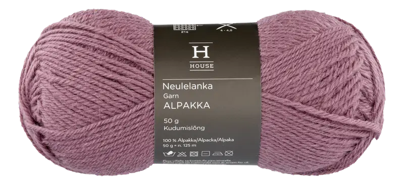 House 羊驼毛编织线 710234 50克 丁香紫 11327|House neulelanka Alpakka 710234 50 g Lilac 11327