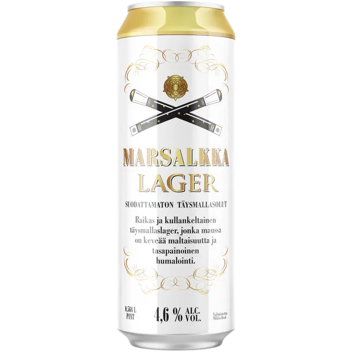 Marsalkka Lager 4,6% olut 0,568l tölkki|Marsalkka 淡饮料 4.6% 饮料 0.568l 罐装