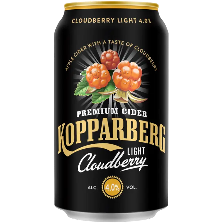 Premium Cider Kopparberg with Cloudberry Light 4,0%, Lakan makuinen omenasiideri tölkki 33cl|Kopparberg 优质苹果饮品 Kopparberg,含 Cloudberry Light 4.0%,紫胶味苹果饮品罐装 33cl