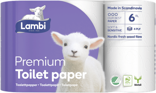 Lambi 优质卫生纸 6卷 白色