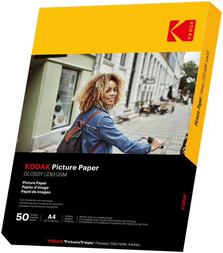 Kodak valokuvapaperi kiiltävä 21 x 29,7 cm 230g/m² 50 arkkia