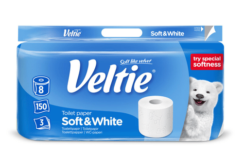 Veltie 8卷 卫生纸 柔白 3层