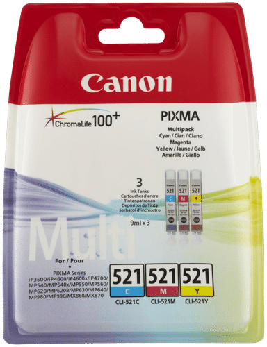 Canon 墨盒 CLI-521 多件装