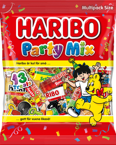 Haribo 派对混合200克糖果袋|HARIBO Party Mix 200 g karkkipussi