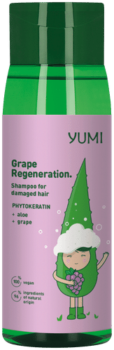 Yumi korjaava shampoo vaurioituneille hiuksille viinirypäle 300 ml