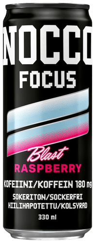 NOCCO FOCUS Raspberry Blast hiilihapotettu energiajuoma 330ml