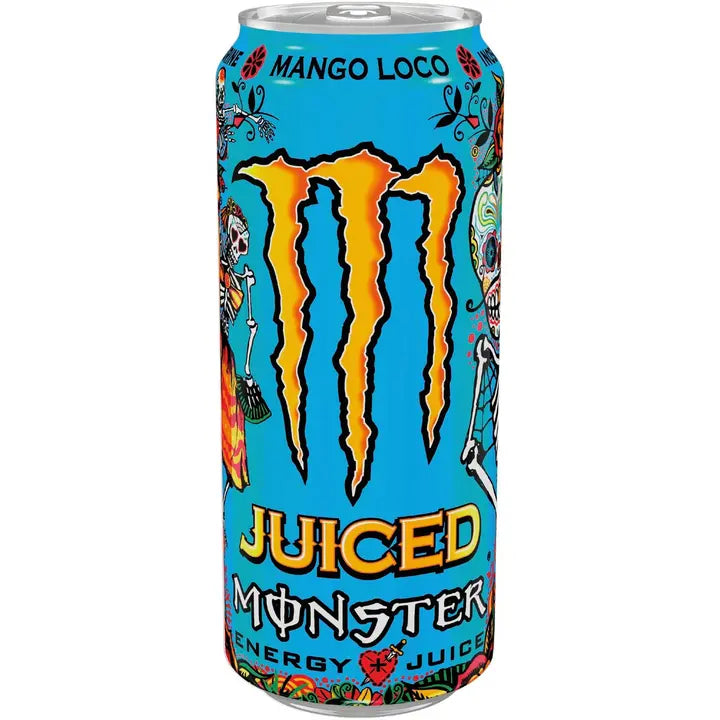 Monster Mango Loco energiajuoma tölkki 0,5 L|Monster Energy Monster Mango Loco 能量饮料罐 0,5 L