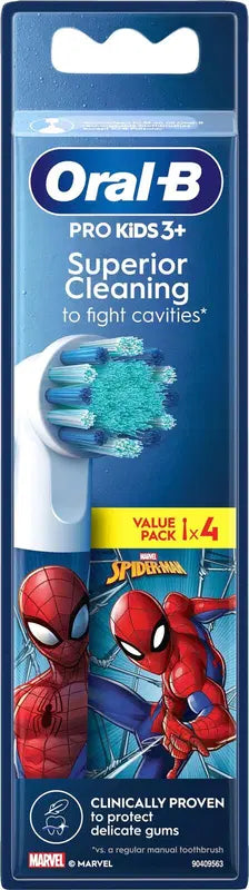 Oral-B PRO Kids 3+ 蜘蛛侠替换刷头 4kpl|Oral-B PRO Kids 3+ Spiderman vaihtoharja 4kpl