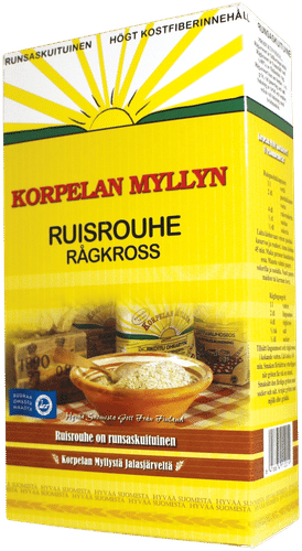 Ruisrouhe 450 g Korpelan Mylly|Korpelan Mylly 黑麦粗粒 450克 科尔佩兰磨坊