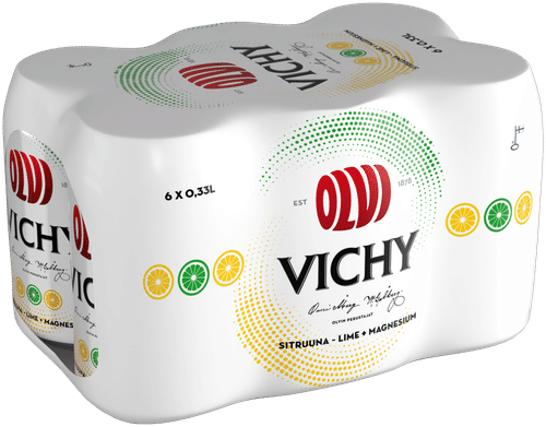 6xOLVI Vichy+Mg Sitruuna&Lime 0,33 l tlk